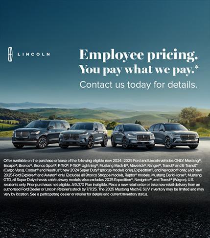 Employee Pricing | South Bay Lincoln