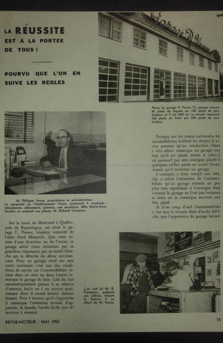 1953 entrevue dans le journal 1953 entrevue dans le journal