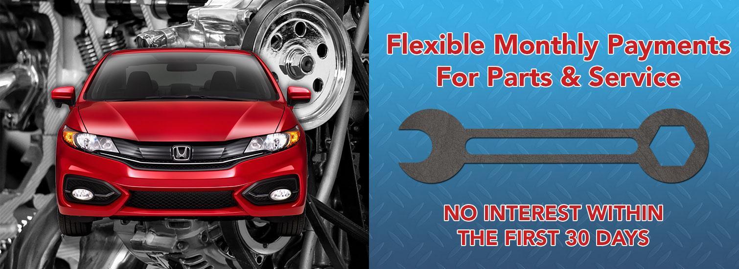 Flexible Monthly Payments for Service and Parts Flexible Monthly Payments for Service and Parts