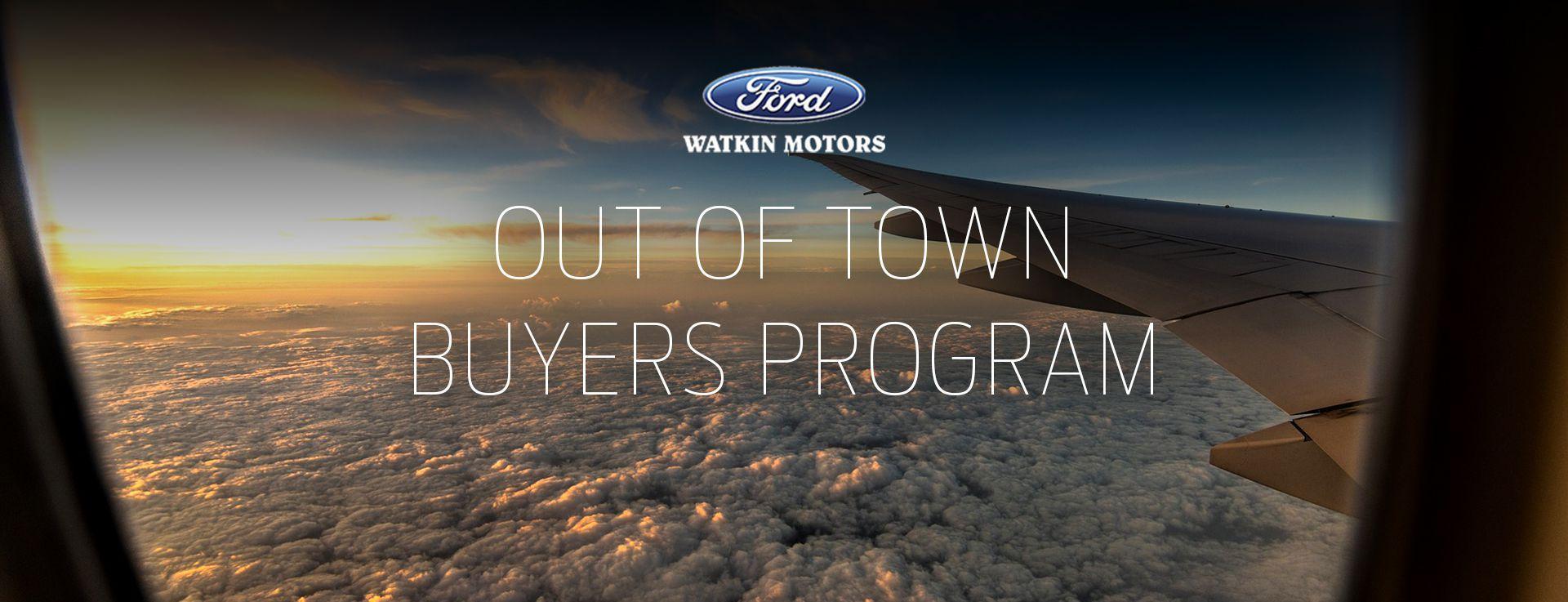 Out of Town Buyers Program Out of Town Buyers Program