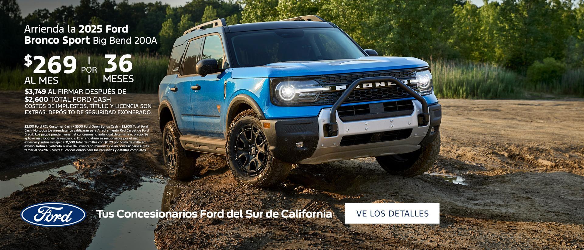 2025 Ford Bronco Sport Lease Offer | Southern California Ford Dealers