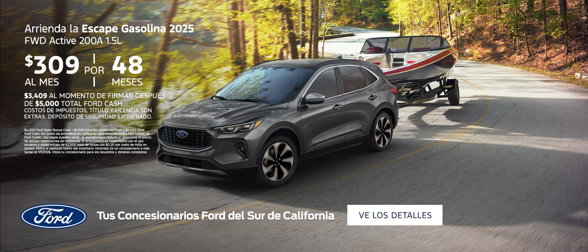 2025 Ford Escape Gasoline Lease Offer | Southern California Ford Dealers