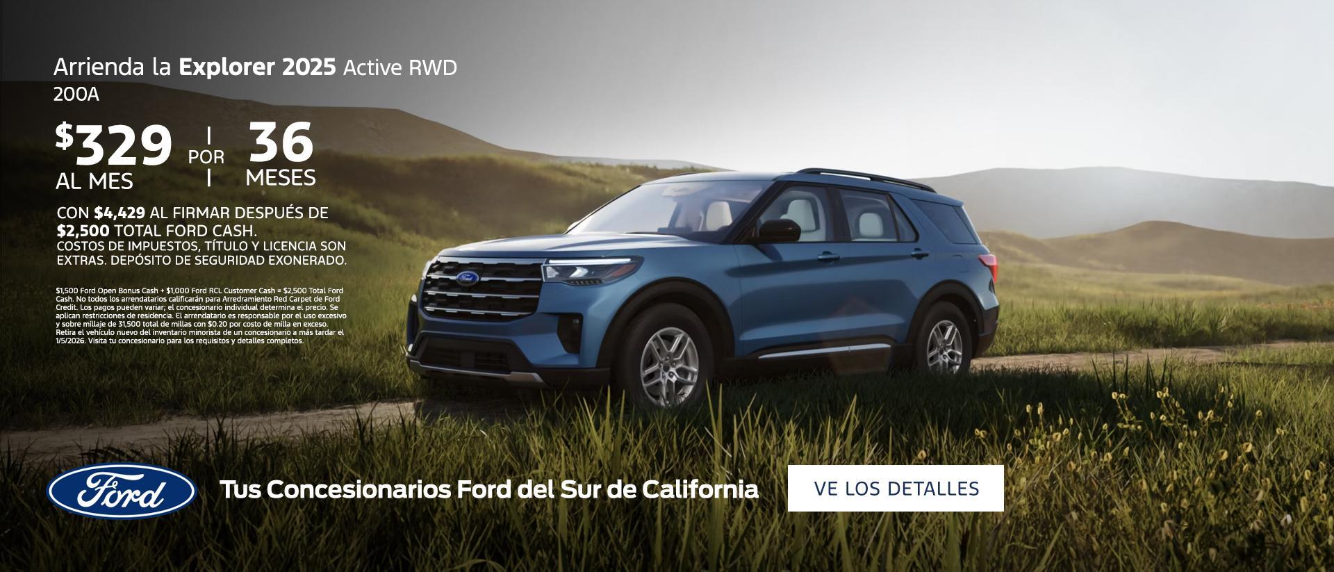 2025 Ford Explorer Lease Offer | Southern California Ford Dealers