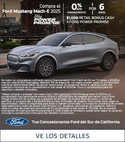 2025 Ford Mustang Mach-E Retail Offer | Southern California Ford Dealers