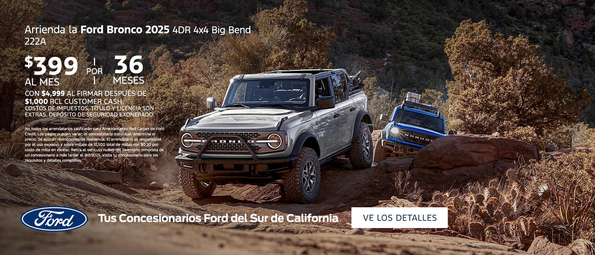 Ford Bronco Lease Offer | Southern California Ford Dealers