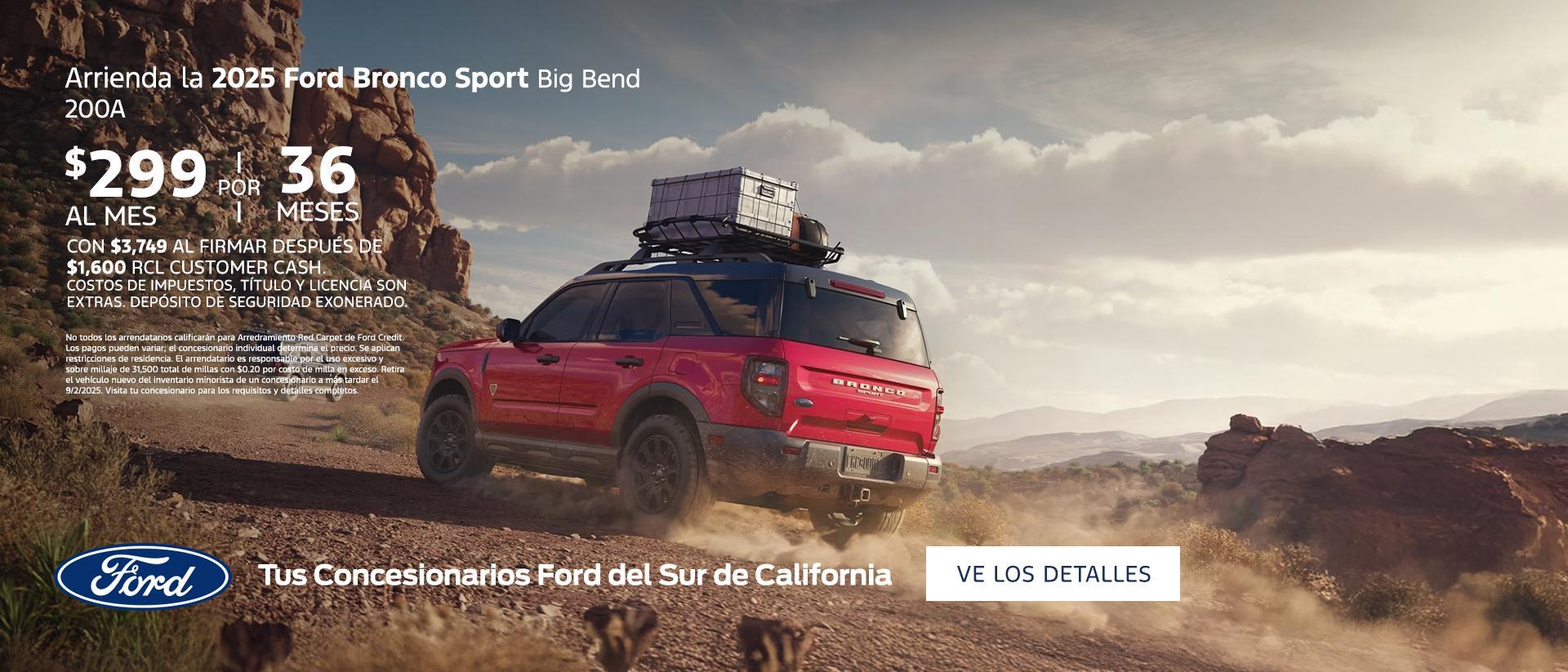 Ford Bronco Sport Lease Offer | Southern California Ford Dealers