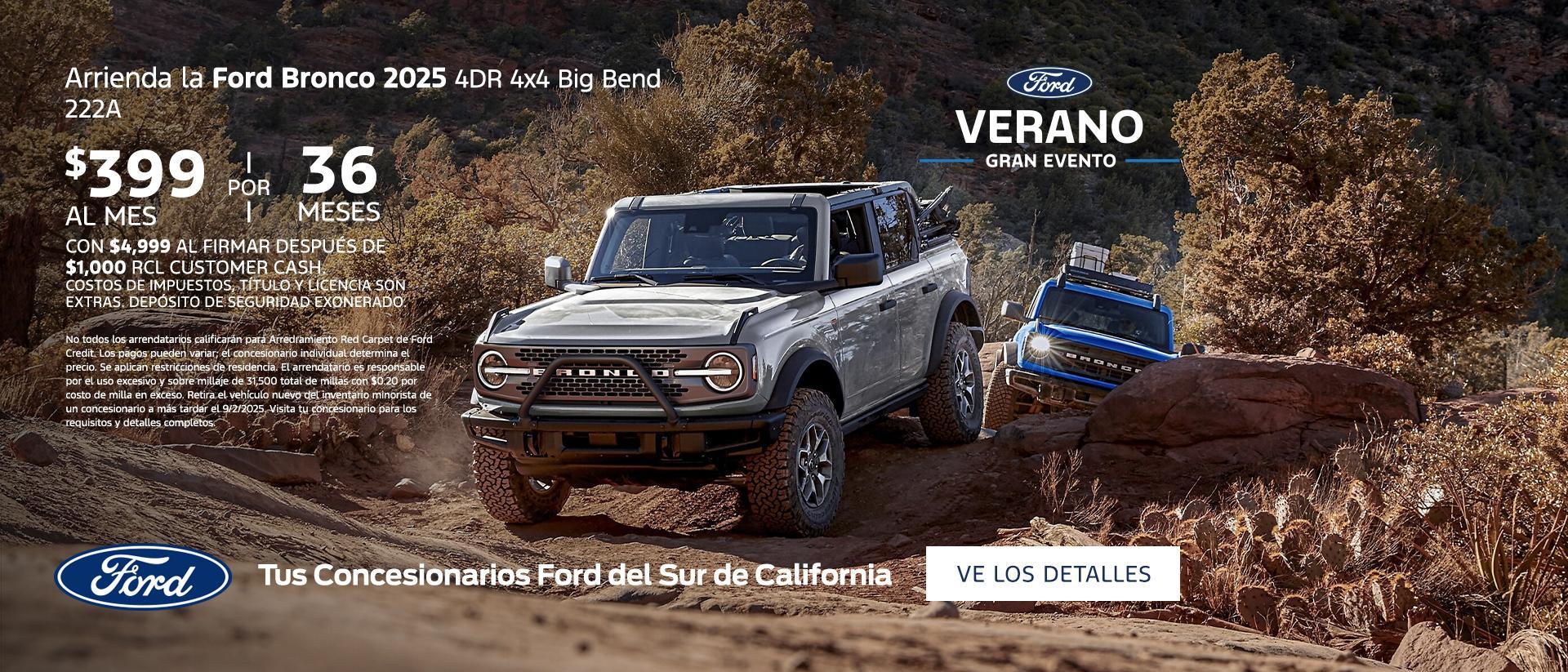 Ford Bronco Lease Offer | Ford Summer Sales Event | Southern California Ford Dealers