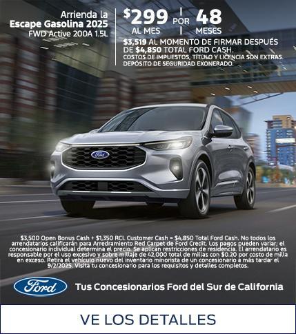 Ford Escape Gas Lease Offer | Southern California Ford Dealers