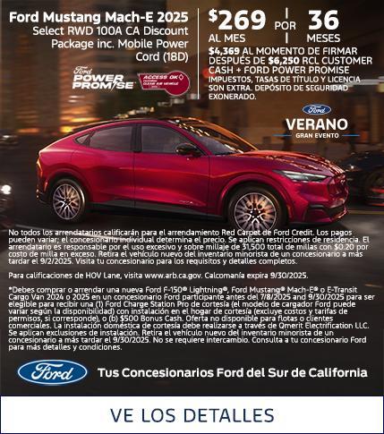 Ford Mustang Mach-E Select Lease Offer | Southern California Ford Dealers