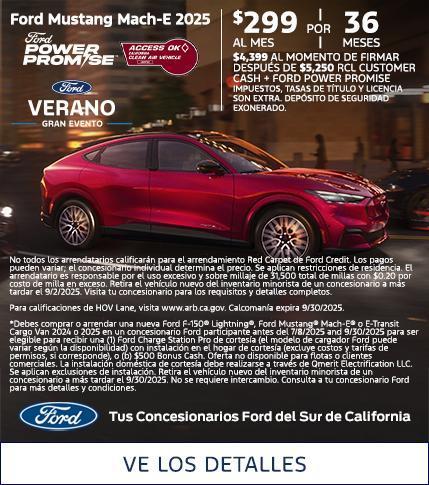 Ford Mustang Mach-E Select Lease Offer + Ford Power Promise | Southern California Ford Dealers