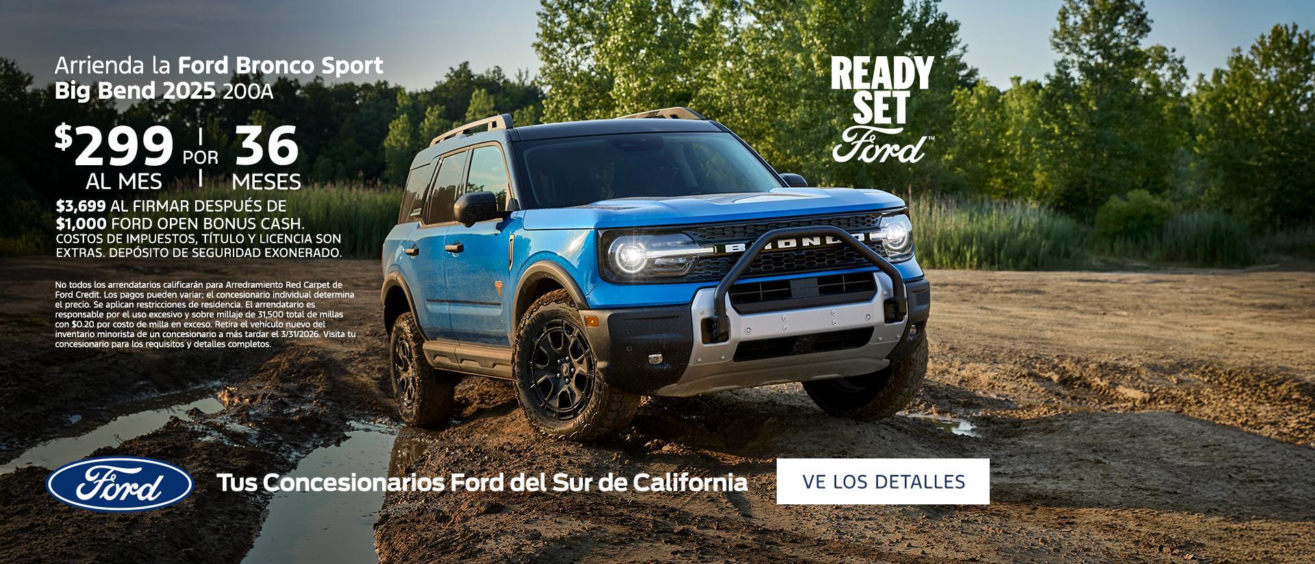 Ford Bronco Sport Lease Offer | Southern California Ford Dealers