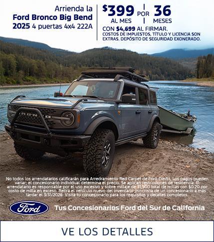Ford Bronco Lease Offer | Southern California Ford Dealers