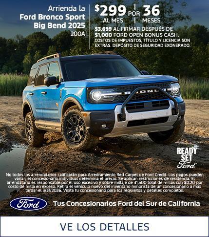 Ford Bronco Sport Lease Offer | Southern California Ford Dealers