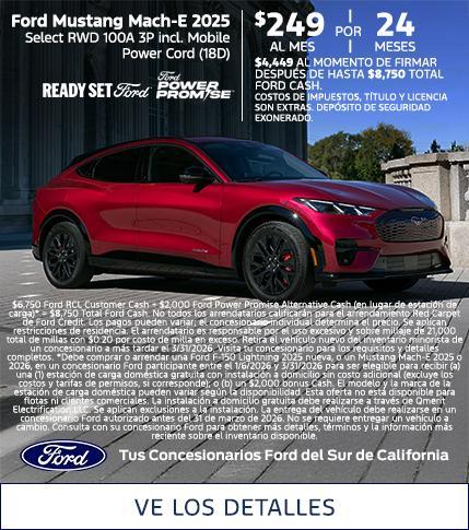 Ford Mustang Mach-E Select Lease Offer + Ford Power Promise | Southern California Ford Dealers