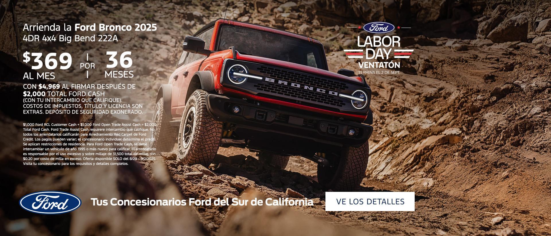 Labor Day Sellathon 2025 | 2025 Ford Bronco Lease Offer | Southern California Ford Dealers