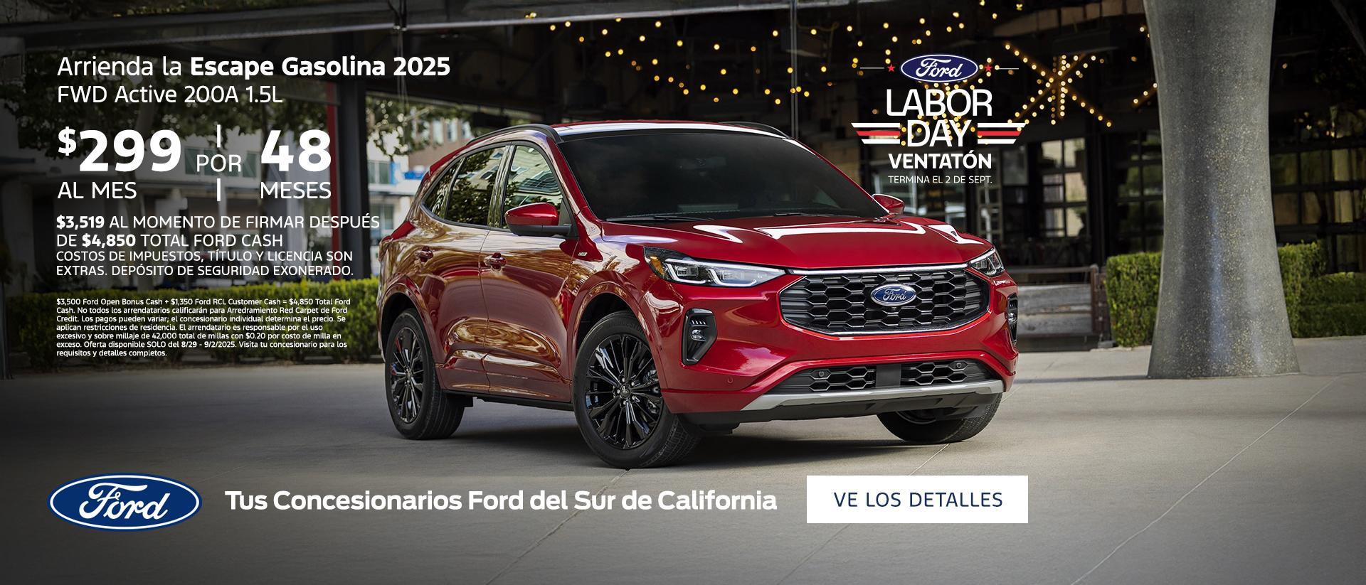Labor Day Sellathon 2025 | 2025 Ford Escape Gasoline Lease Offer | Southern California Ford Dealers