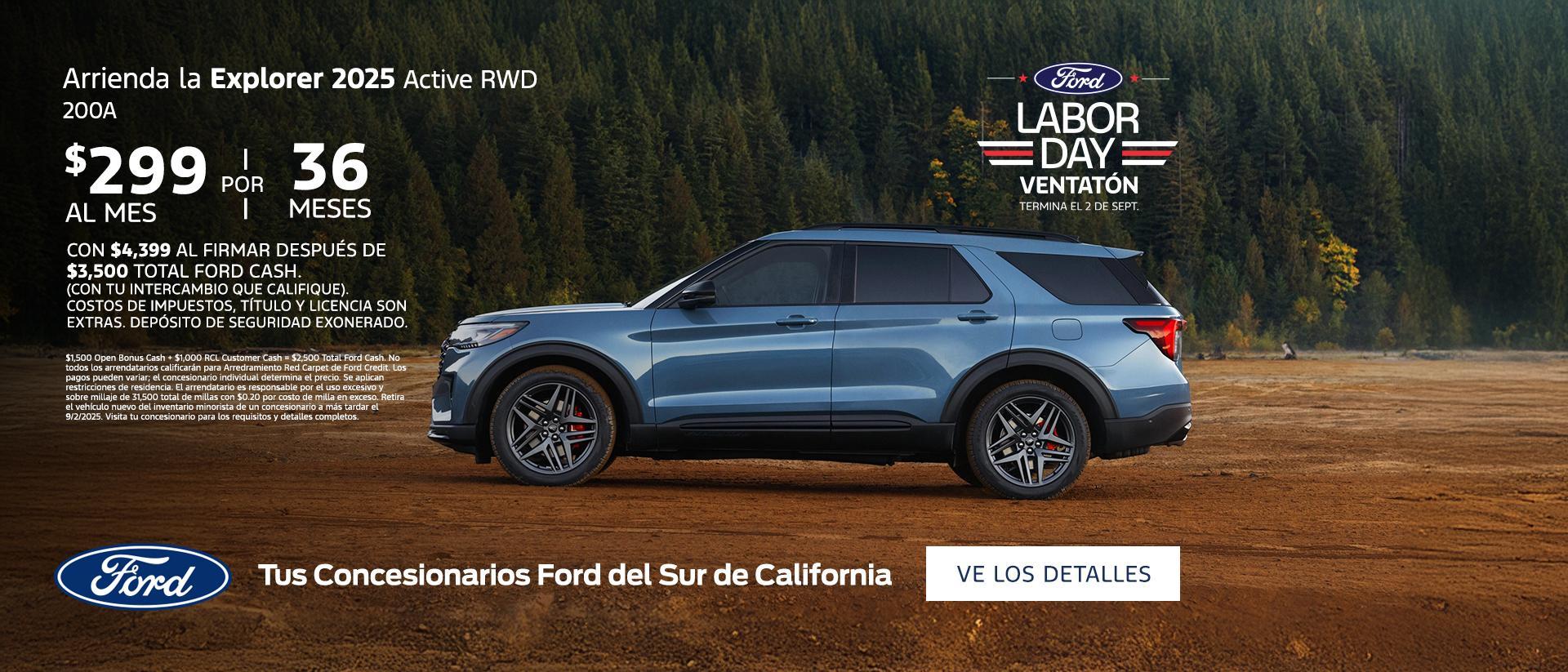 Labor Day Sellathon 2025 | 2025 Ford Explorer Gasoline Lease Offer | Southern California Ford Dealers