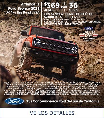 Labor Day Sellathon 2025 | 2025 Ford Bronco Lease Offer | Southern California Ford Dealers