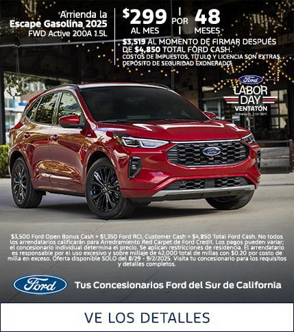 Labor Day Sellathon 2025 | 2025 Ford Escape Gasoline Lease Offer | Southern California Ford Dealers