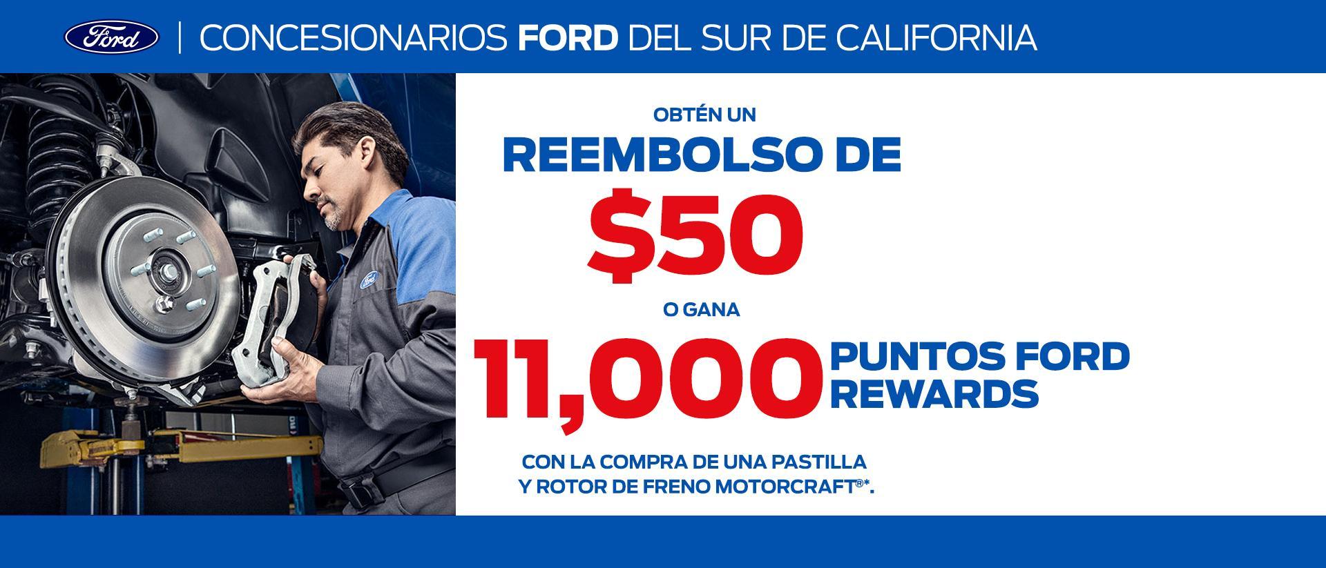 $50 Rebate -OR- 11,000 Points | Ford Service | Southern California Ford Dealers
