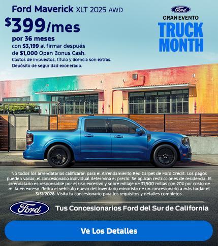 Ford Maverick Lease Offer | Southern California Ford Dealers