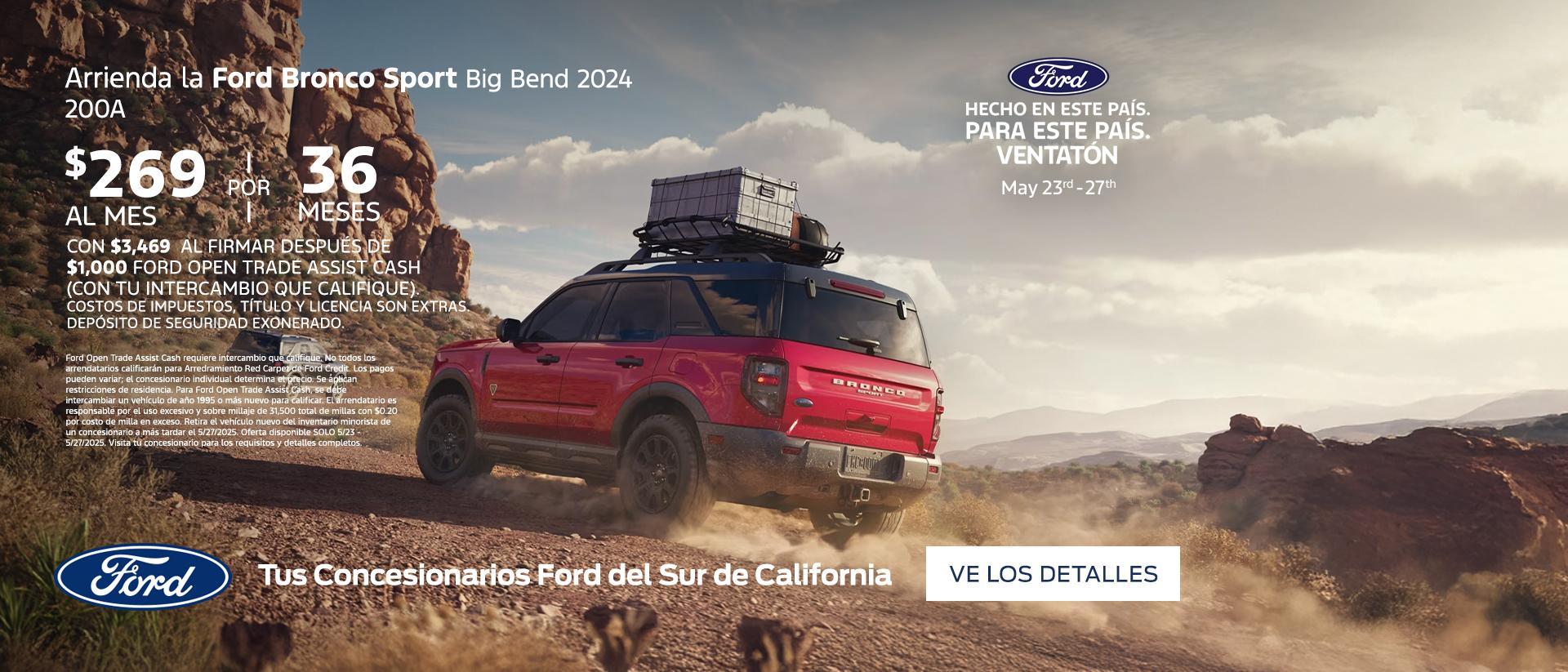 Ford Memorial Day Sellathon 2025 | Ford Bronco Sport Lease Offer | Southern California Ford Dealers