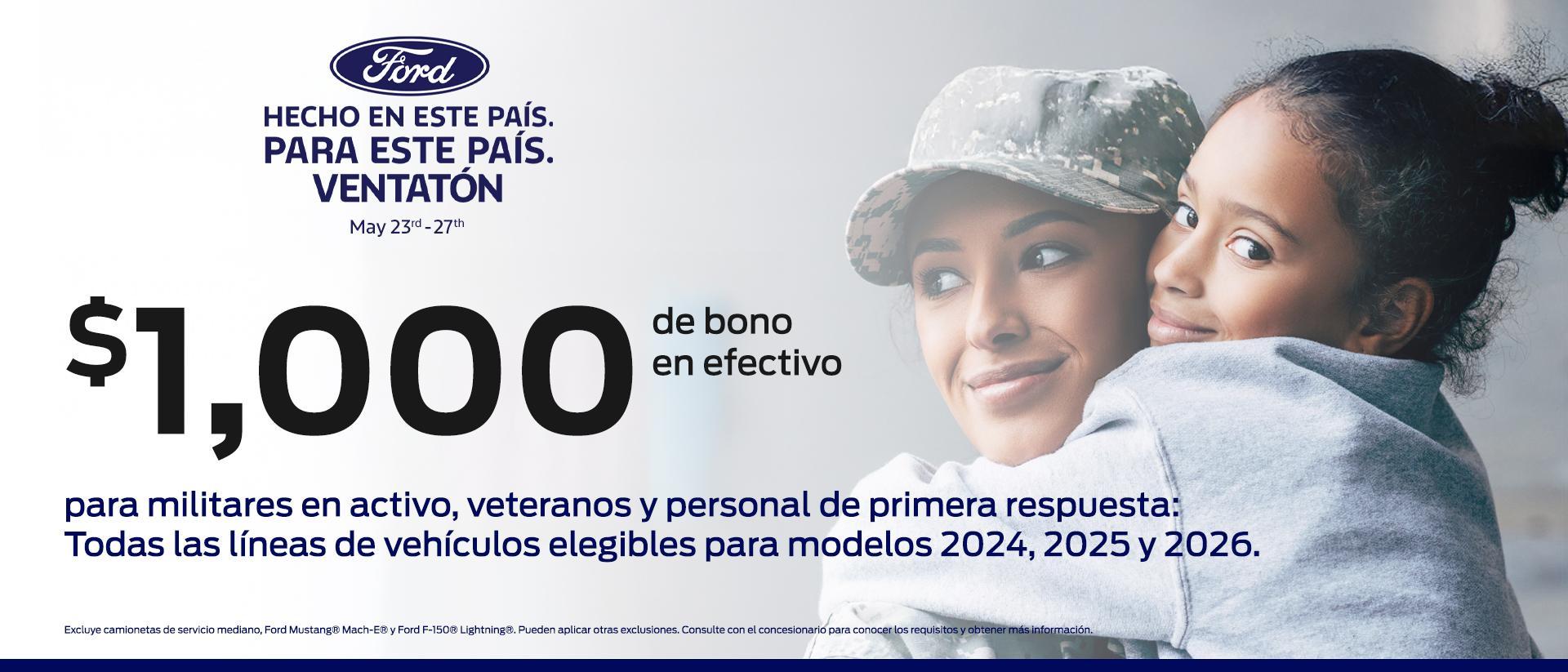 Memorial Day Sellathon 2025 | Military, Veteran &amp; First Responder Recognition | $1,000 Ford Open Bonus Cash on Select Models | 2024, 2025 &amp; 2026 Ford &amp; Lincoln Models | Southern California Ford Dealers