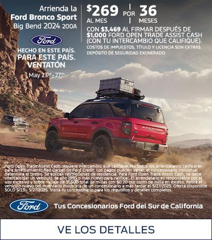 Ford Memorial Day Sellathon 2025 | Ford Bronco Sport Lease Offer | Southern California Ford Dealers