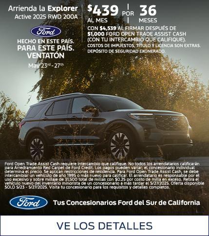 Ford Memorial Day Sellathon 2025 | Ford Explorer Lease Offer | Southern California Ford Dealers