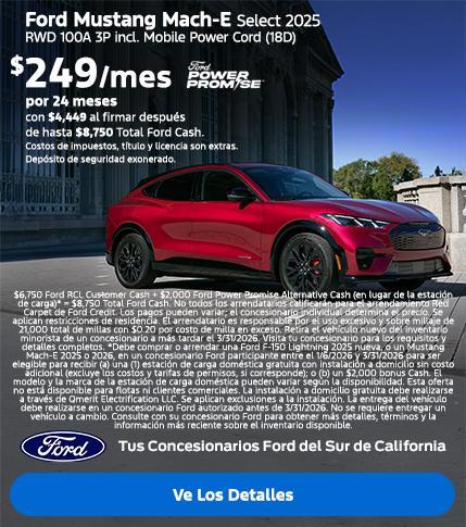 Ford Mustang Mach-E Lease Offer | Southern California Ford Dealers Ford Mustang Mach-E Lease Offer | Southern California Ford Dealers
