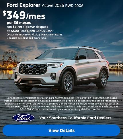 Ford Explorer Lease Offer | Southern California Ford Dealers Ford Explorer Lease Offer | Southern California Ford Dealers