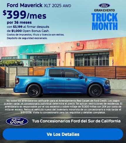 Ford Maverick Lease Offer | Southern California Ford Dealers Ford Maverick Lease Offer | Southern California Ford Dealers