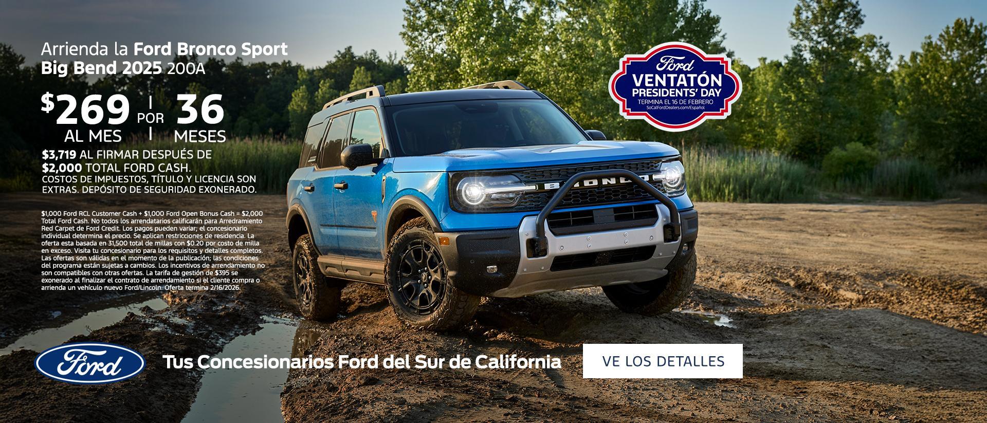 Ford Presidents Day Sellathon 2026 | 2025 Ford Bronco Sport Lease Offer | Southern California Ford Dealers