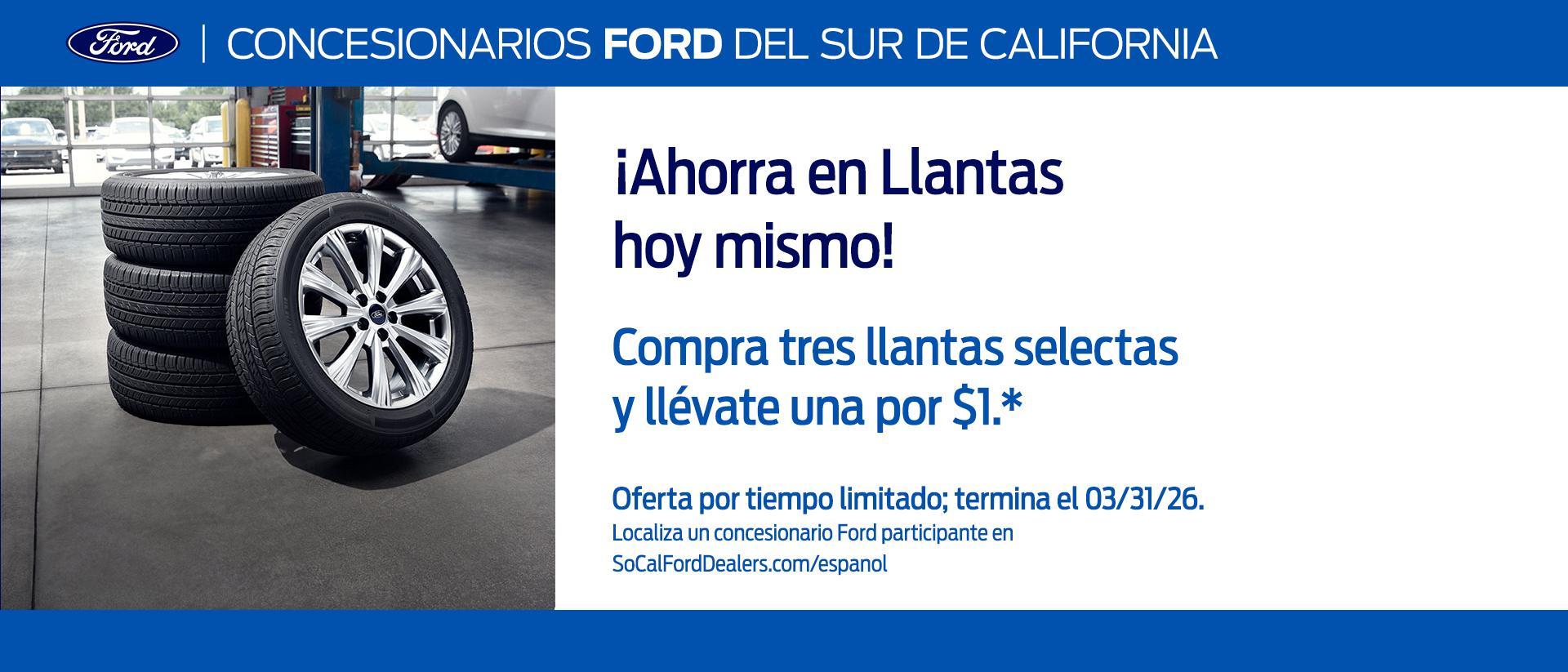 Buy 3 Tires, Get 4th for $1 | Ford Service | Southern California Ford Dealers