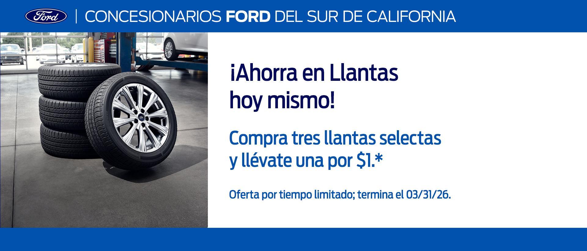 Buy 3 Tires, Get 4th for $1 | Ford Service | Southern California Ford Dealers