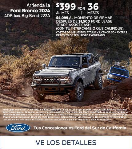 Ford Bronco Lease Offer | Southern California Ford Dealers