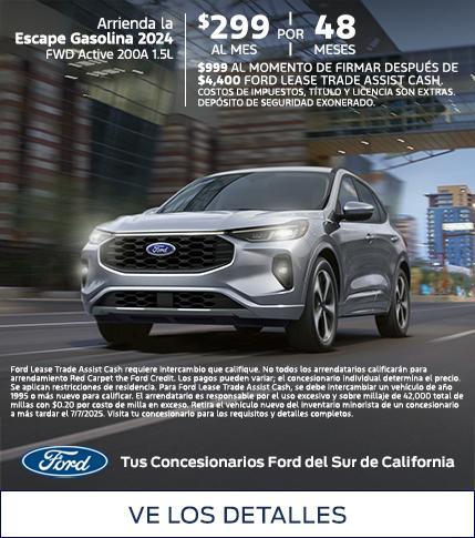 Ford Escape Gasolina Lease Offer | Southern California Ford Dealer