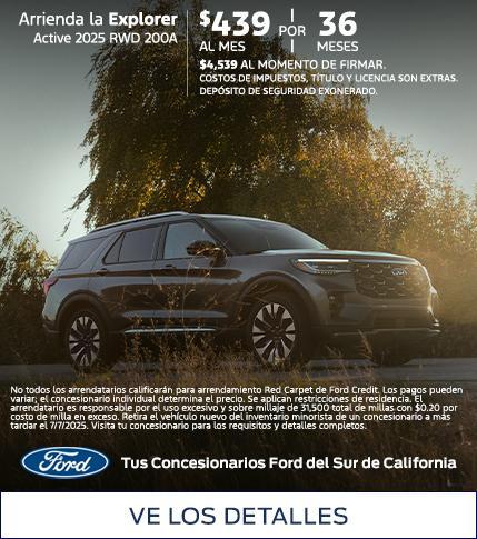 Ford Explorer Lease Offer | Southern California Ford Dealers