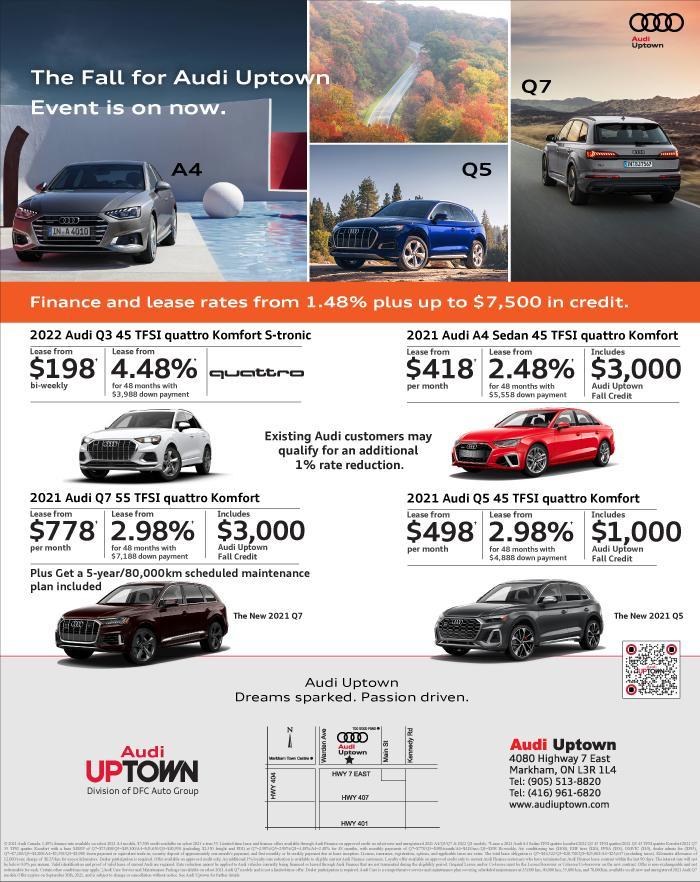 Fall for Audi Uptown Sales Event Fall for Audi Uptown Sales Event