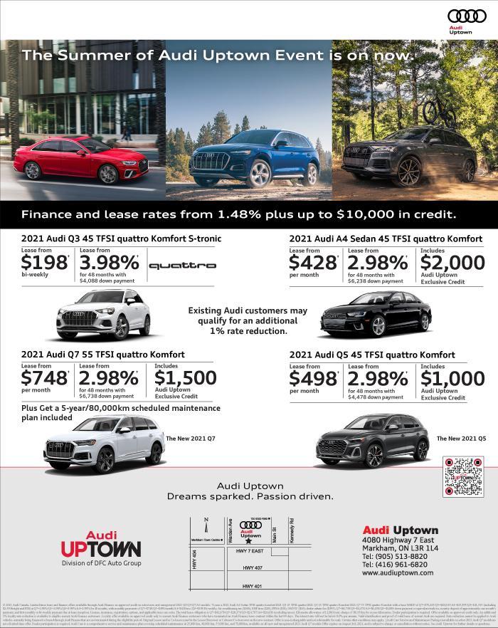 Summer of Audi Uptown Sales Event Summer of Audi Uptown Sales Event