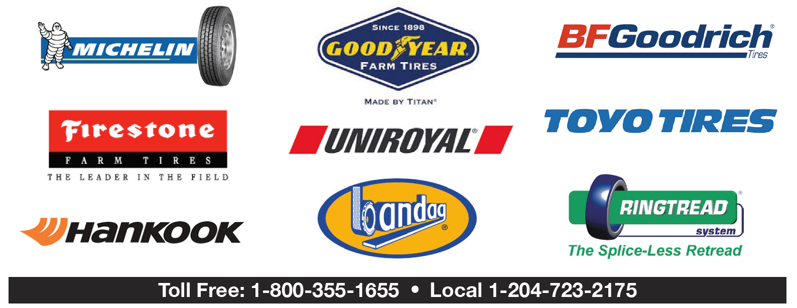 Logos of tire brands available Logos of tire brands available