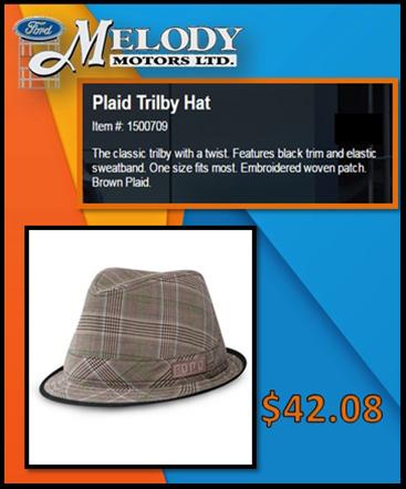 Plaid Trilby hat Plaid Trilby hat