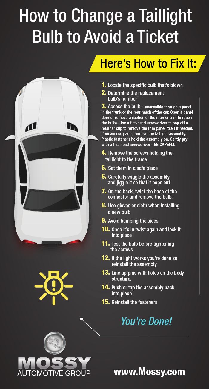How to change a taillight bulb to avoid a ticket!