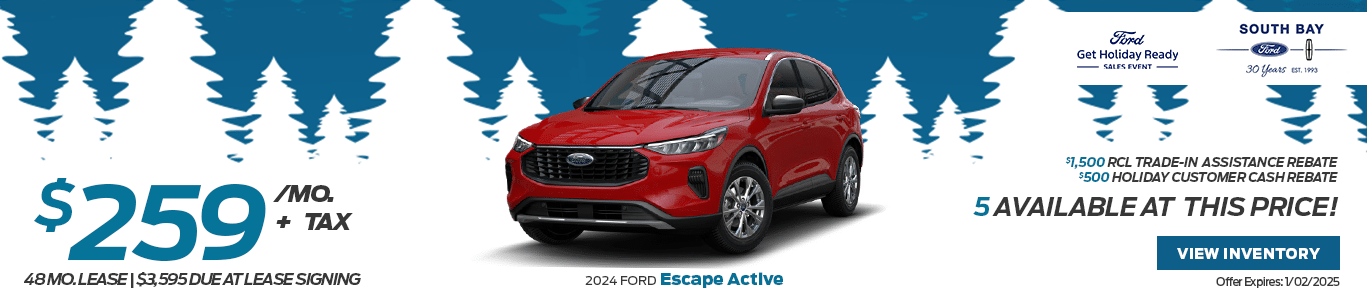 2024 Ford Escape lease deals at Hawthorne Ford dealership