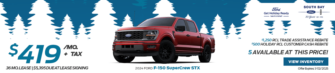 2024 Ford F-150 lease deals at Hawthorne Ford dealership