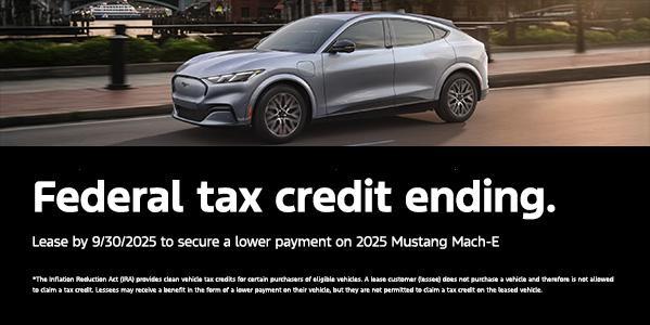 Federal Tax Credit Ends September 30 on Mustang Mach-Es &amp; F-150 Lightnings, available at South Bay Ford in Hawthorne, CA