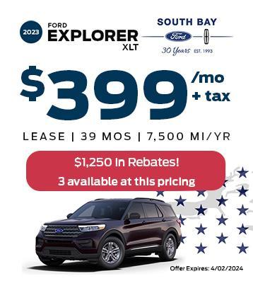 Ford Explorer Lease Offer | South Bay Ford
