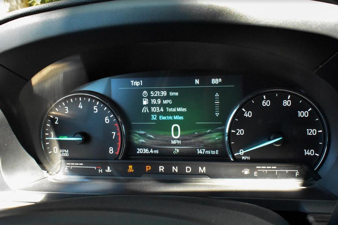 Odometer of a Ford Hybrid vehicle 