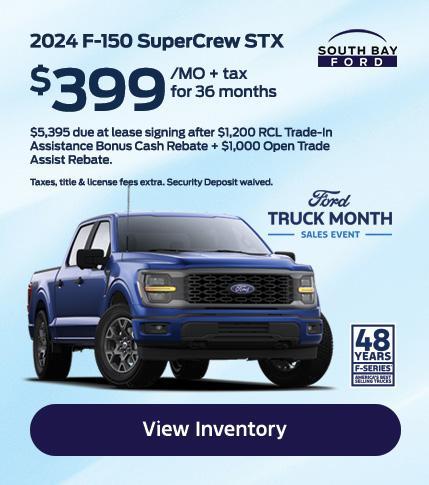 Ford F-150 Lease Offer at South Bay Ford in Hawthorne, CA