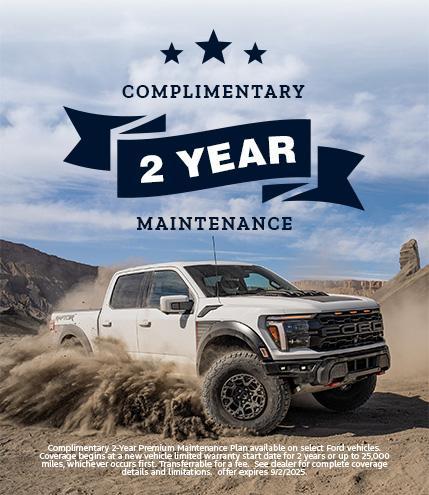 2 Year Complimentary Maintenance | South Bay Ford